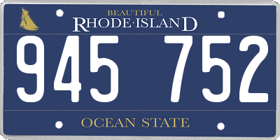RI license plate 945752