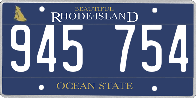 RI license plate 945754