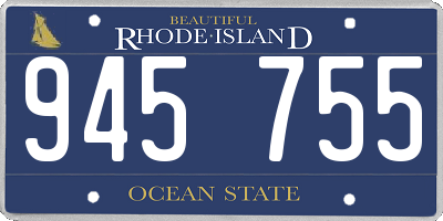 RI license plate 945755