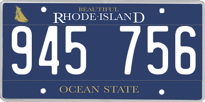 RI license plate 945756