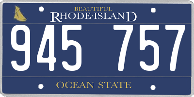 RI license plate 945757