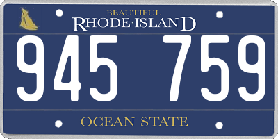 RI license plate 945759