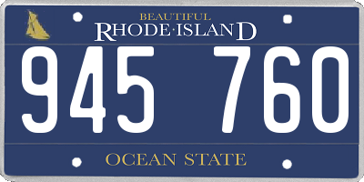 RI license plate 945760