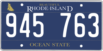 RI license plate 945763