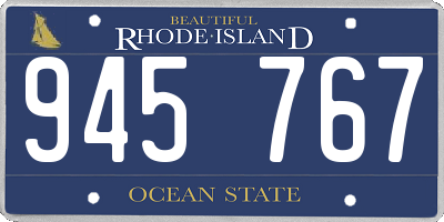 RI license plate 945767