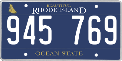 RI license plate 945769
