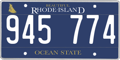 RI license plate 945774