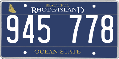 RI license plate 945778