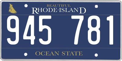 RI license plate 945781