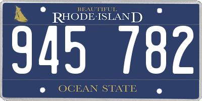 RI license plate 945782