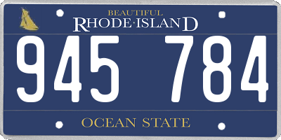 RI license plate 945784