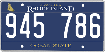 RI license plate 945786