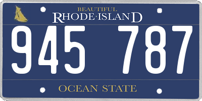 RI license plate 945787