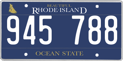RI license plate 945788