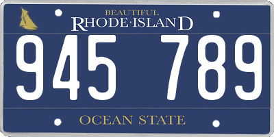 RI license plate 945789