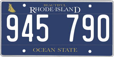 RI license plate 945790