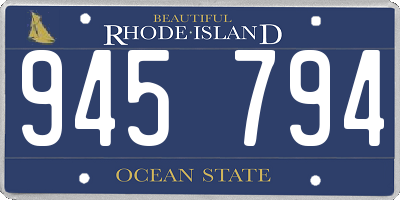 RI license plate 945794