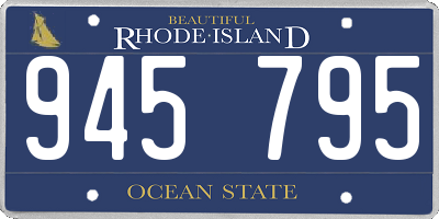 RI license plate 945795