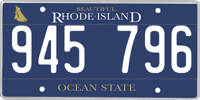 RI license plate 945796