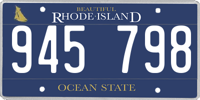 RI license plate 945798