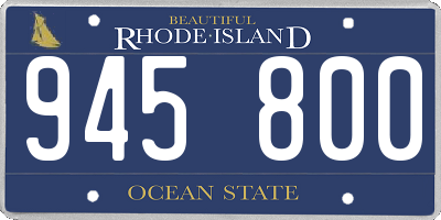 RI license plate 945800