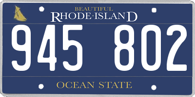RI license plate 945802