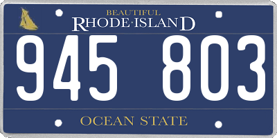 RI license plate 945803