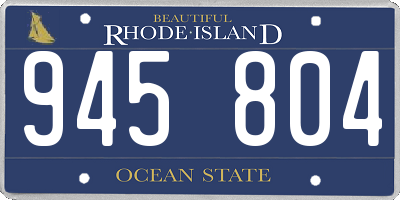 RI license plate 945804