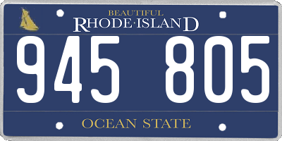 RI license plate 945805