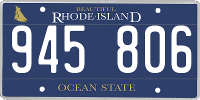 RI license plate 945806
