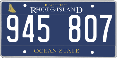 RI license plate 945807