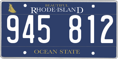 RI license plate 945812