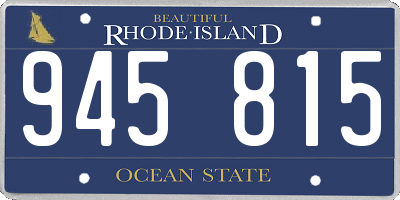 RI license plate 945815