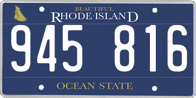 RI license plate 945816