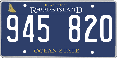 RI license plate 945820