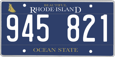 RI license plate 945821