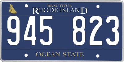 RI license plate 945823