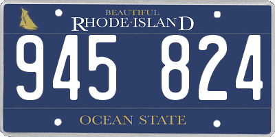 RI license plate 945824