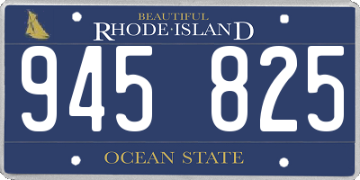 RI license plate 945825