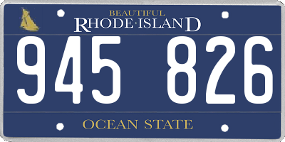 RI license plate 945826