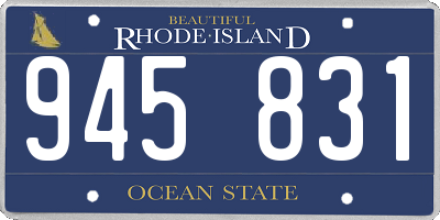 RI license plate 945831