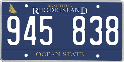 RI license plate 945838