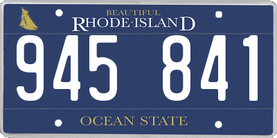 RI license plate 945841