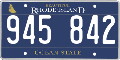 RI license plate 945842
