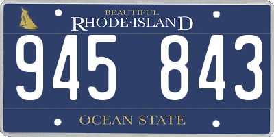 RI license plate 945843