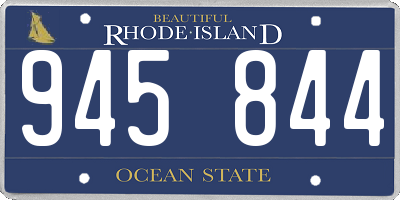 RI license plate 945844