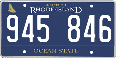 RI license plate 945846