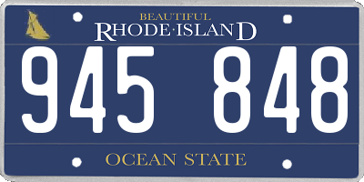 RI license plate 945848