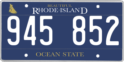 RI license plate 945852
