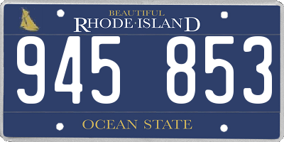 RI license plate 945853